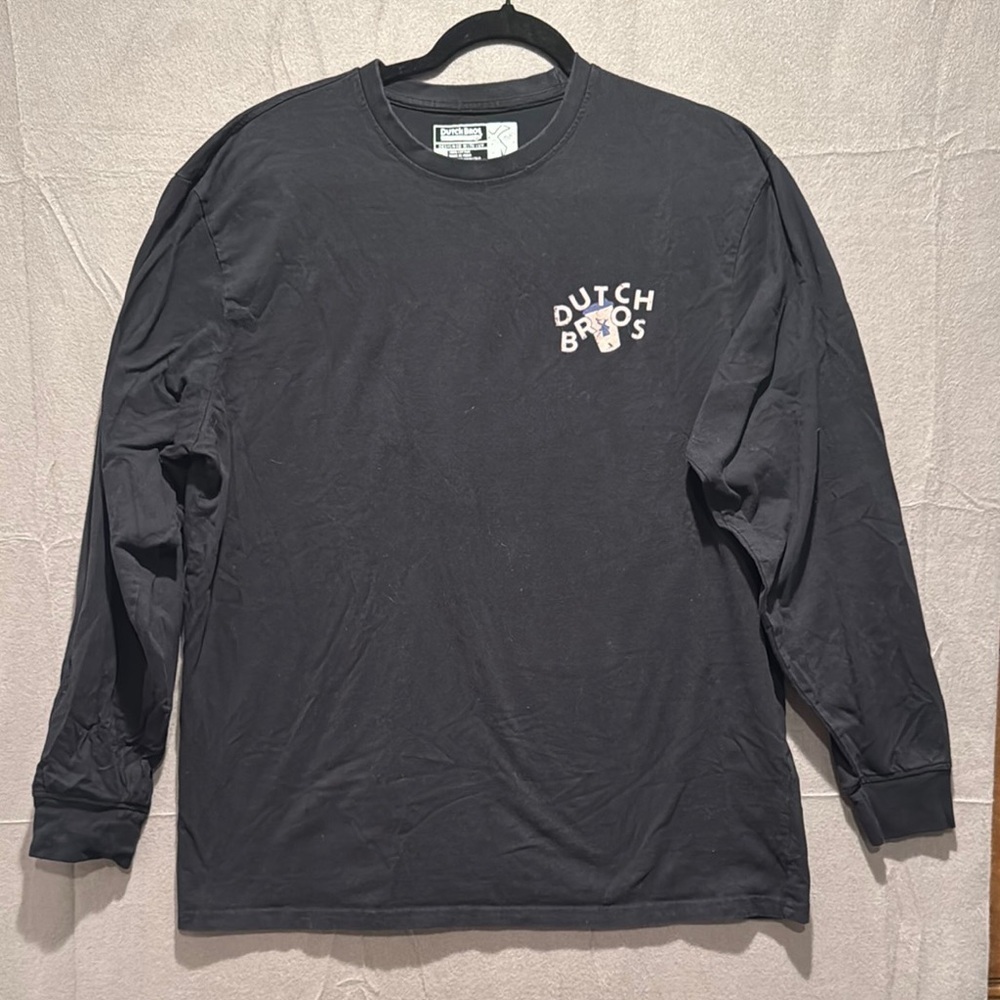 Dutch Bros Black Long Sleeve Tee Casual Comfort